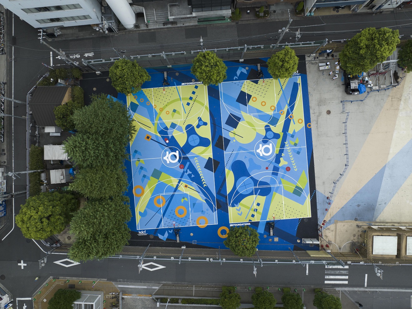 ケビン・デュラントの名を冠したバスケコートが大久保公園（東京