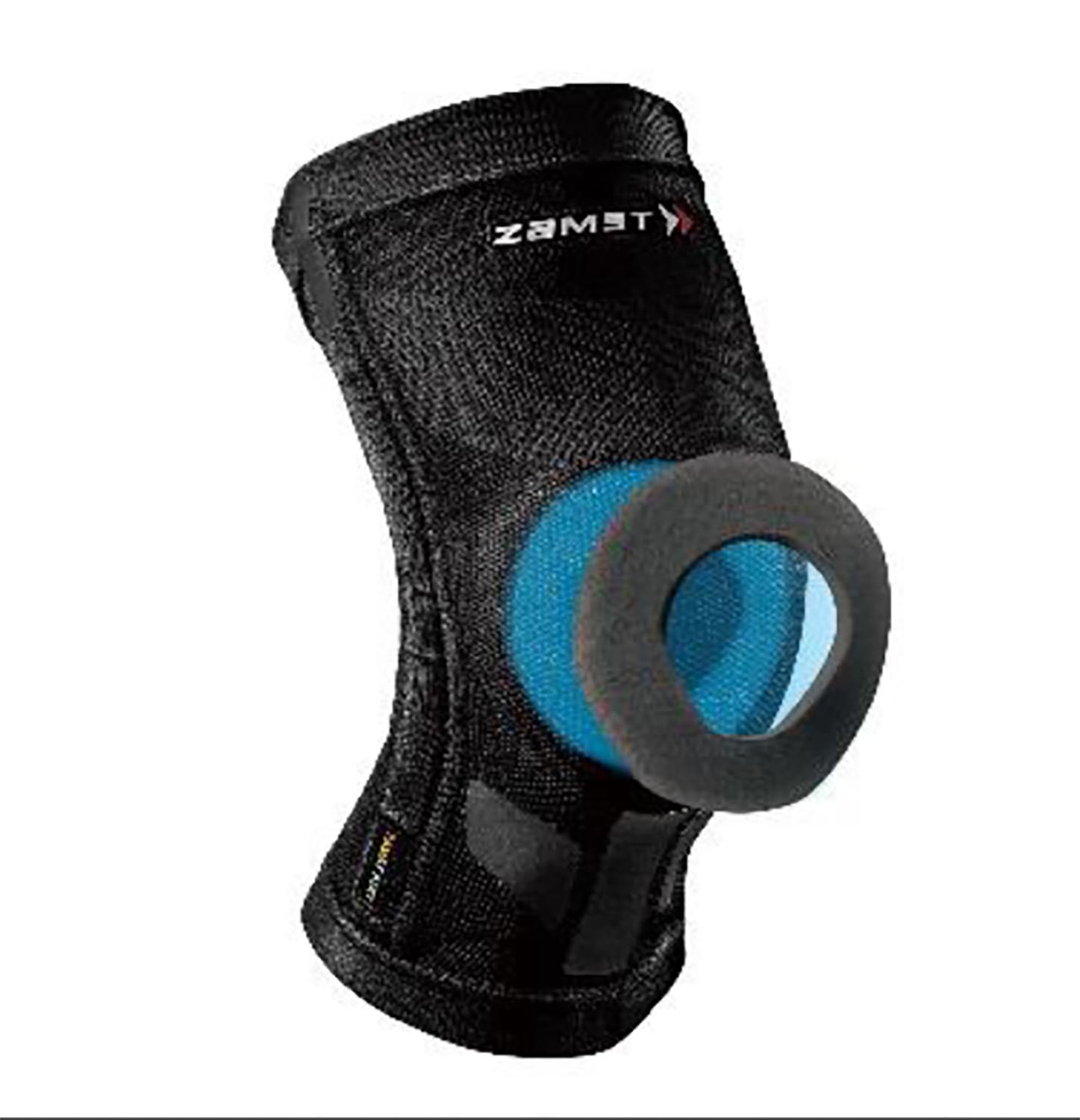 「ザムストZK-MOTION」お皿まわりを広範囲に圧迫、安定感を高める