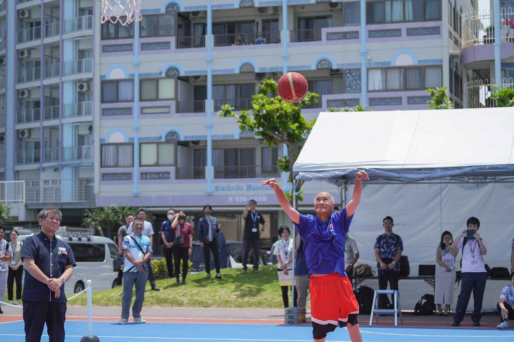 宮城さんのファーストシュート(@FIBA)