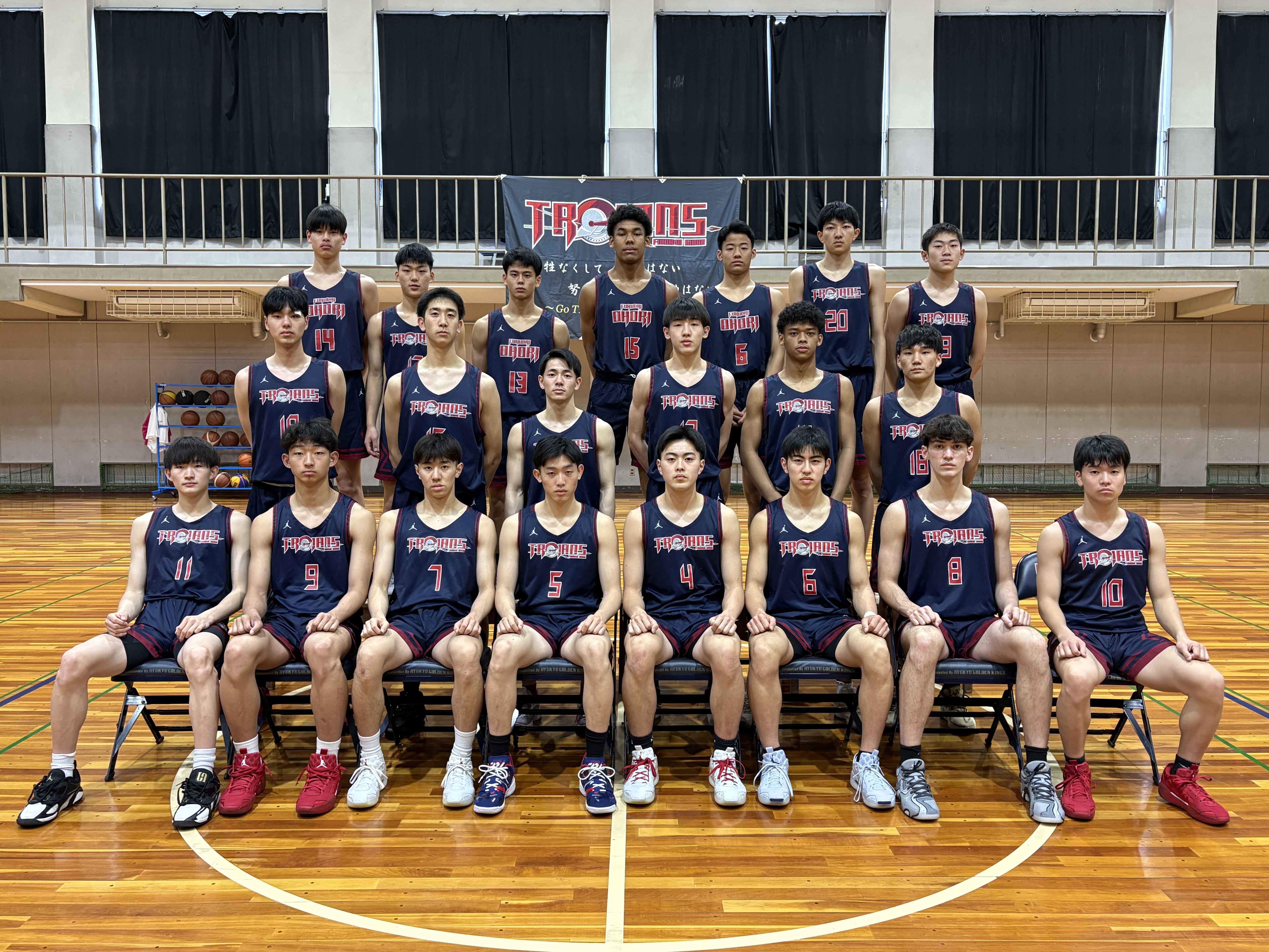 大濠高校バスケ部　ポロシャツ インターハイ2025_45男子_福岡_福岡大附大濠 | 月刊
