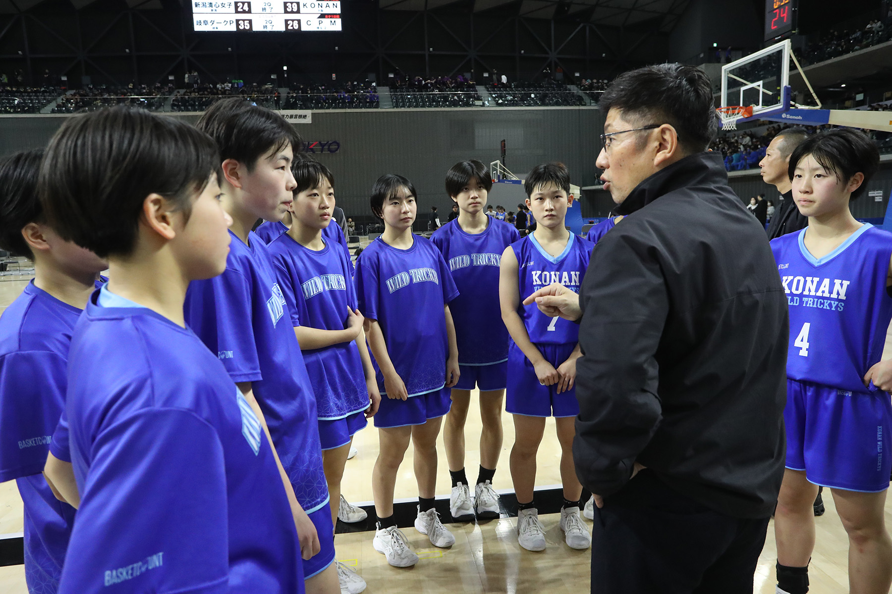 全中4強主体のKONAN WILD TRICKYSが初戦勝利、新潟清心女中は3P