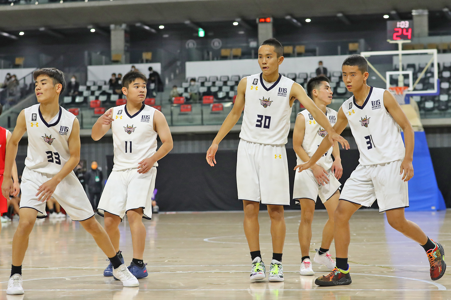 Jr.ウインターカップ2021-22】琉球U15が快勝。名古屋U15に終始いい形を